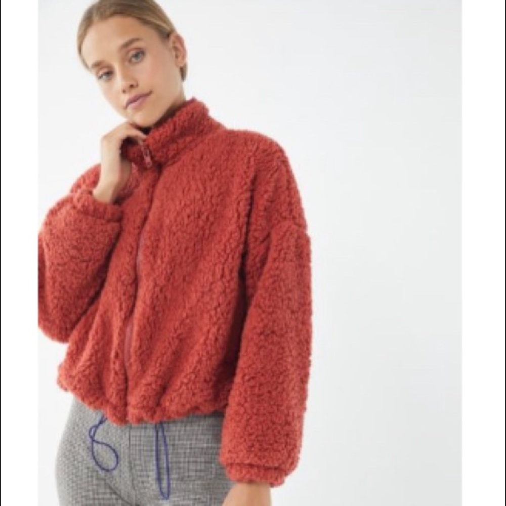 UO fuzzy teddy jacket